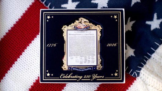 America will celebrate its 250th birthday next year. There’s a commemorative ornament for it