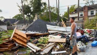 Torn roofs and smashed windows among damage to over 100 homes in a tornado near Houston