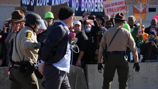 Protesters arrested after clashing with police outside Chicago-area immigration facility