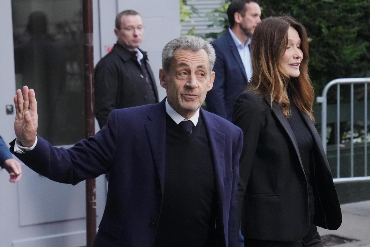 Former French President Sarkozy released from prison pending appeal in conspiracy case