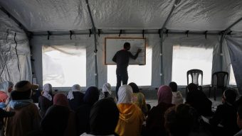 Most of Gaza’s schools are destroyed and hundreds of thousands of children cannot go back to class