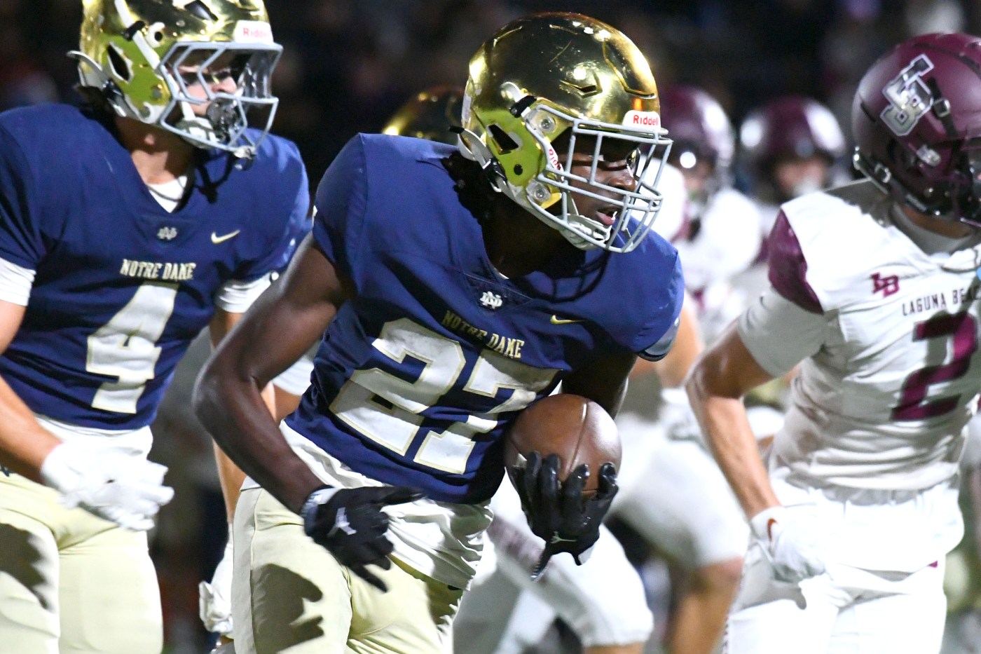 Notre Dame football pulls away from Laguna Beach