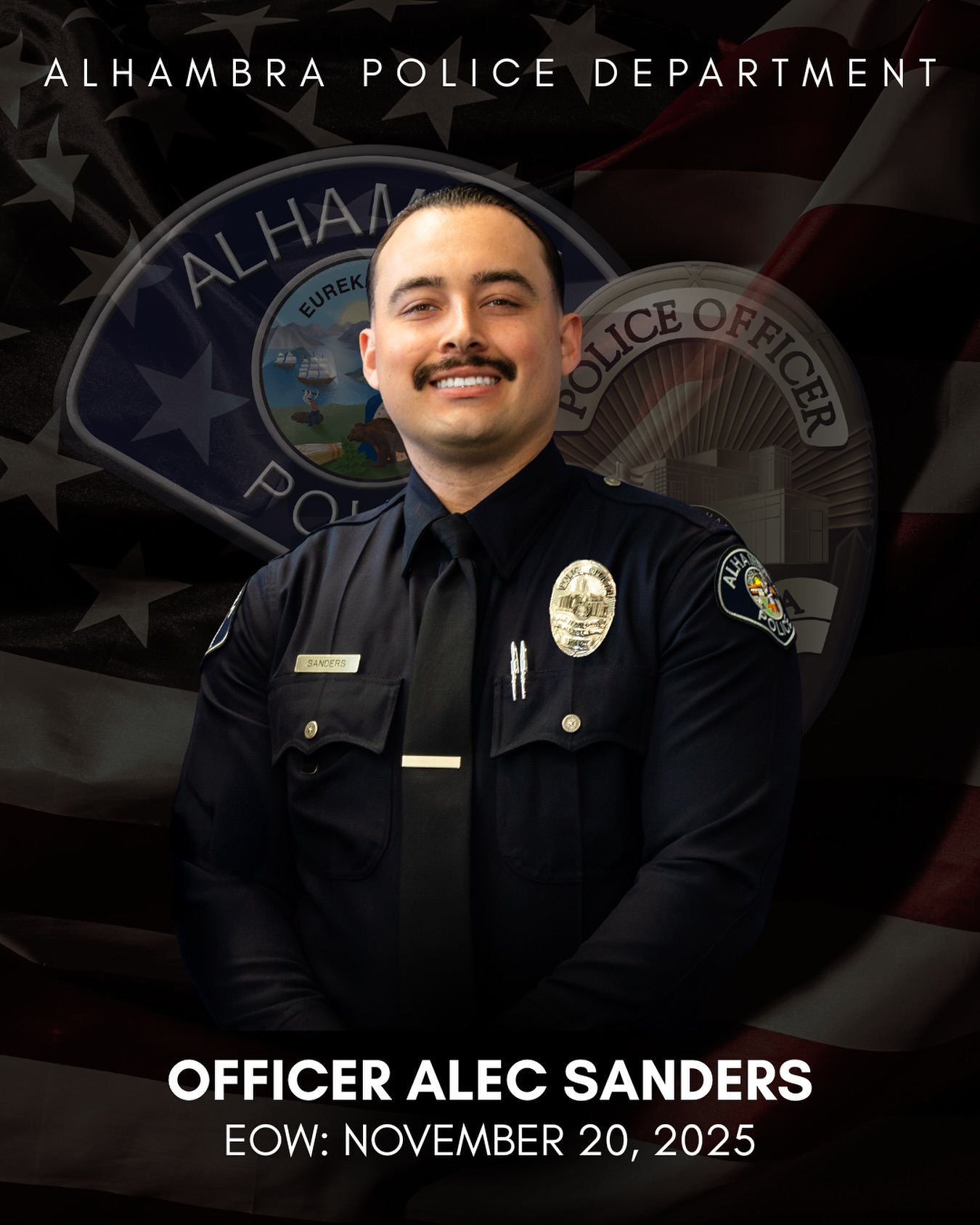 Hundreds mourn death of Alhambra police officer killed during pursuit of reportedly stolen vehicle