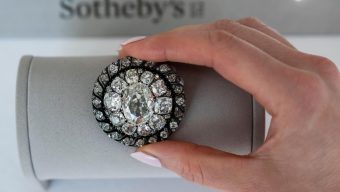 Sotheby’s says a diamond brooch lost by Napoleon as his forces fled Waterloo sells for $4.4 million
