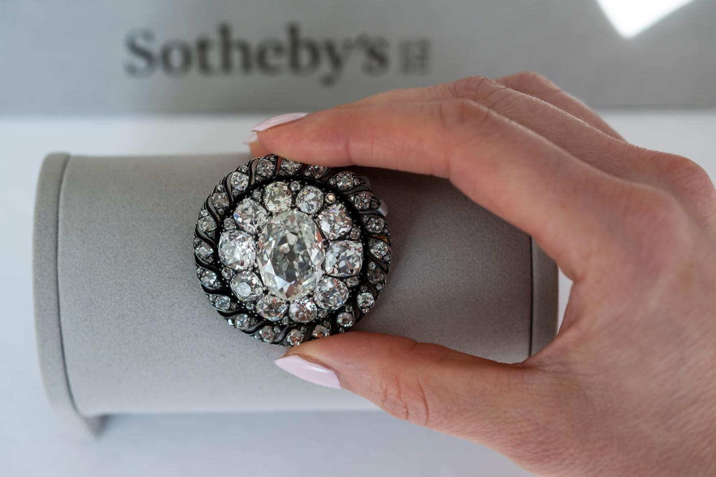 Sotheby’s says a diamond brooch lost by Napoleon as his forces fled Waterloo sells for $4.4 million