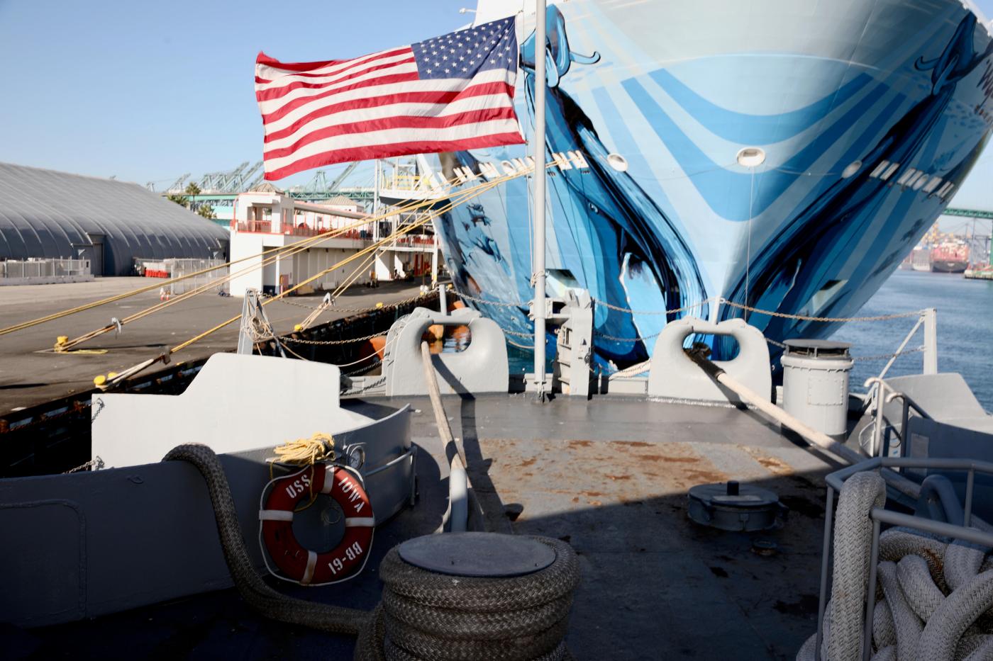 WWII Battleship Iowa in San Pedro celebrates Veterans Day early