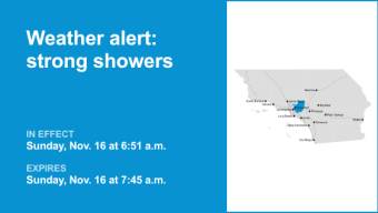 Update: Look for strong showers in Eastern San Gabriel Mountains and San Gabriel Valley Sunday morning