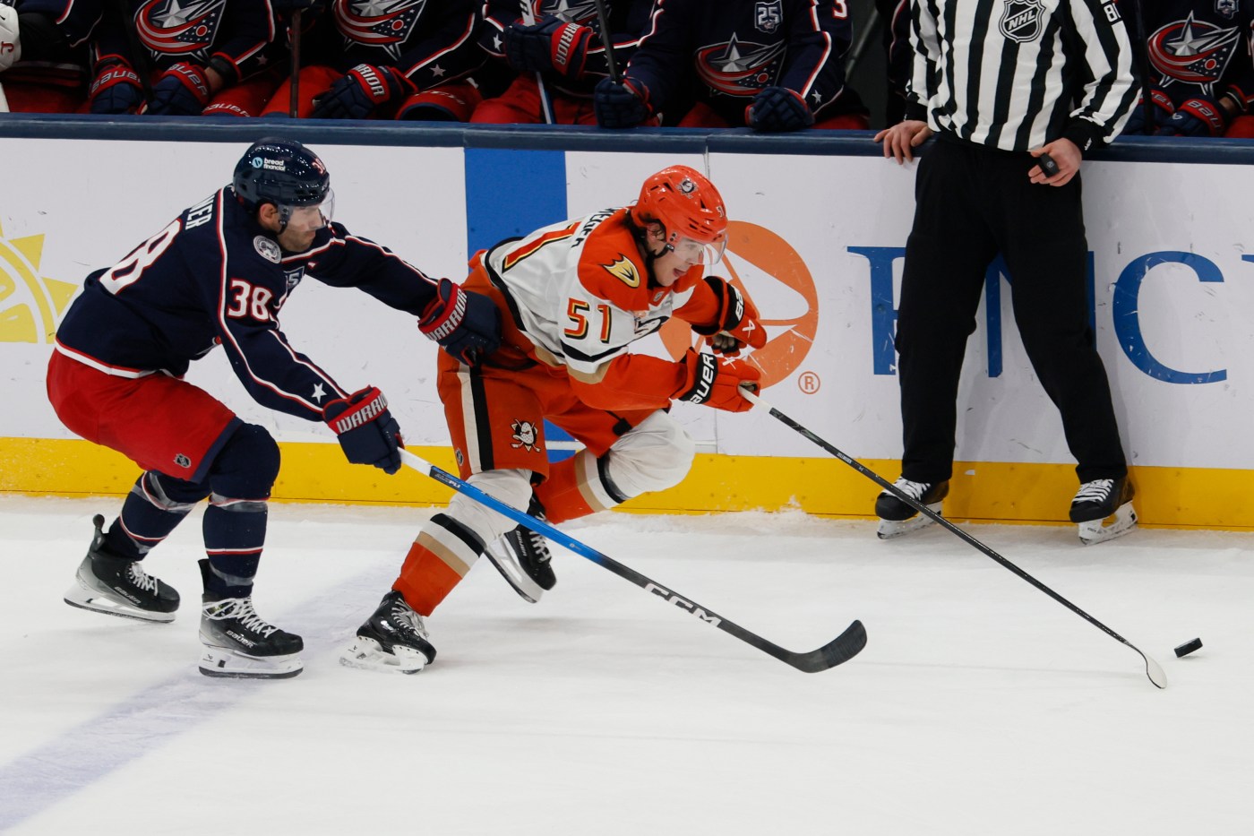 Ducks close 5-game trip with OT loss to Blue Jackets