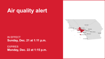 Air quality alert in place for Los Angeles County Monday