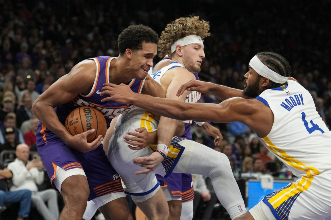 NBA stands by controversial late foul on Moody in Warriors’ loss to Suns