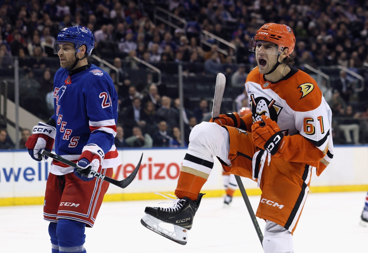 Cutter Gauthier scores twice as Ducks beat Rangers