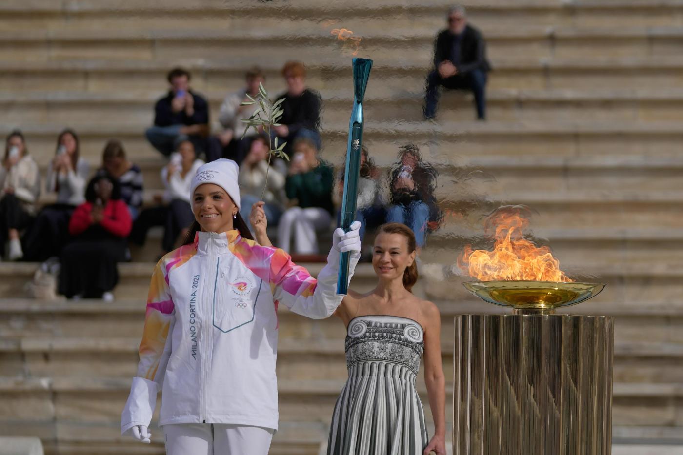 Olympic flame for Milan Cortina Winter Games handed to Italian organizers in Athens