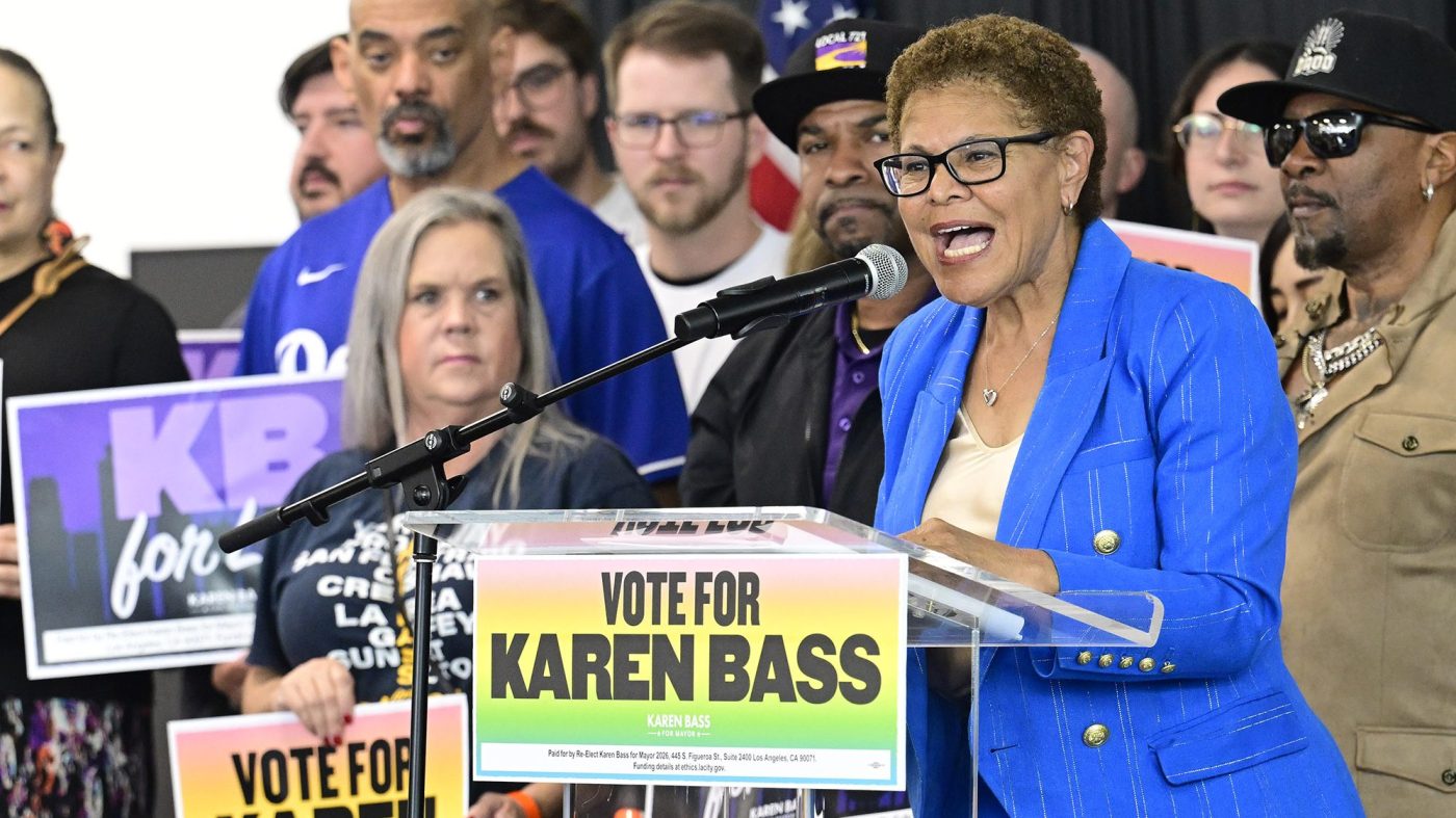 LA Mayor Karen Bass launches re-election campaign with DTLA rally