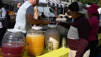 A farmers market in Canoga Park is proud of its veggies and fresh eggs
