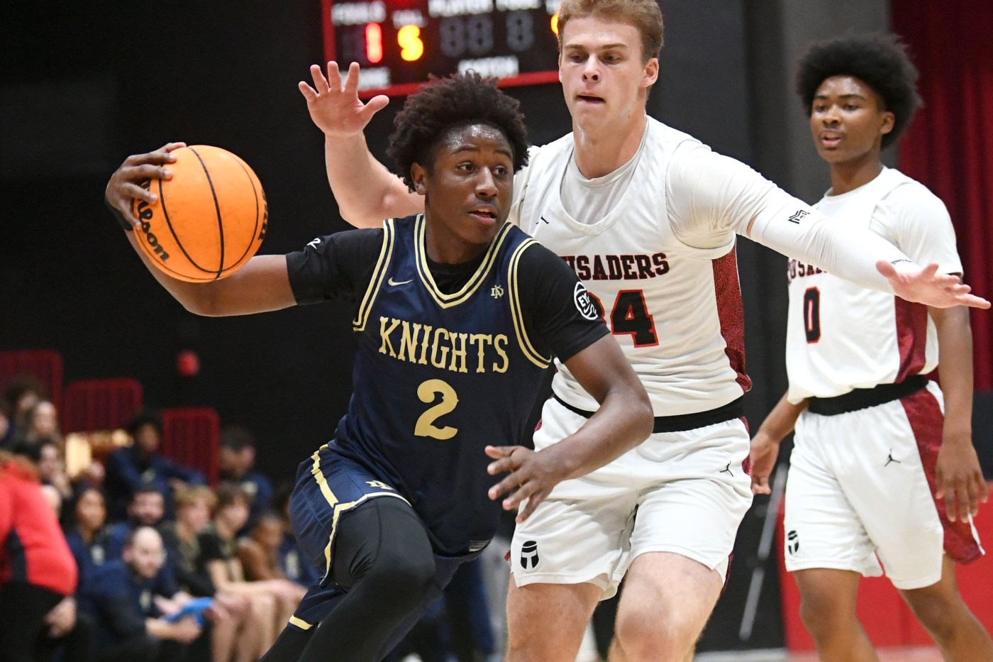 Notre Dame boys basketball sends message with rout of Village Christian