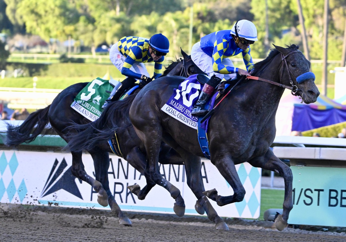 Bob Baffert’s Goal Oriented scratches out win in Malibu Stakes at Santa Anita