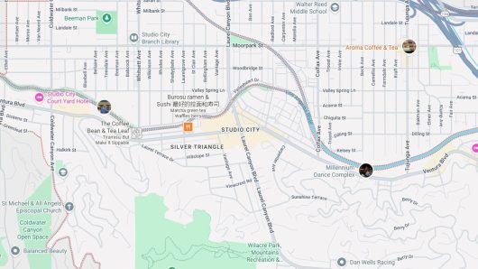 Empty car floating down LA River in Studio City