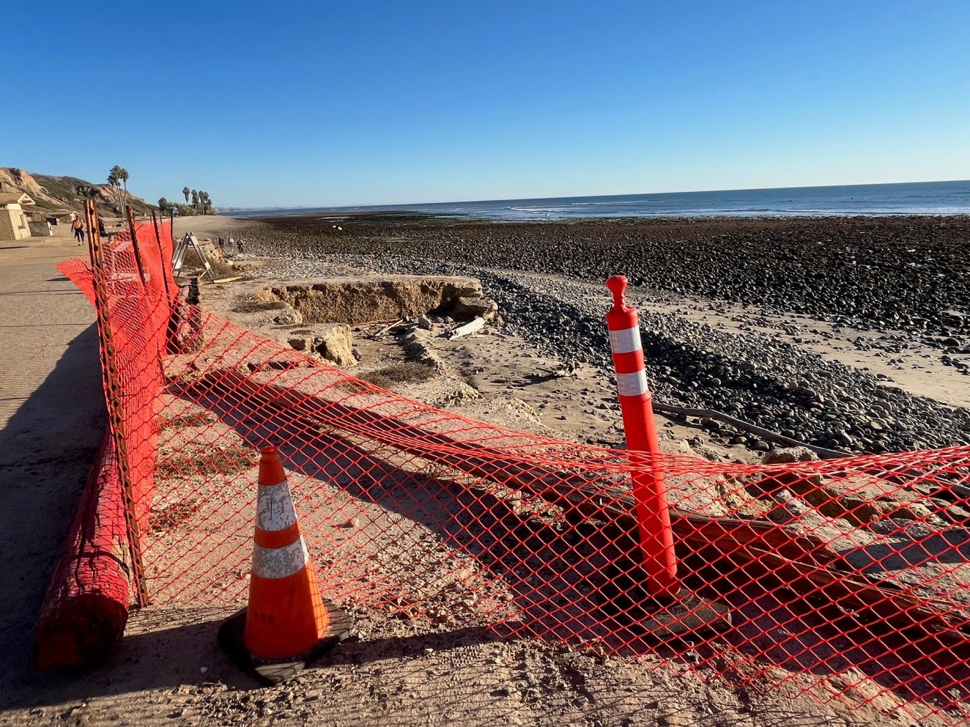 Battered by king tides, road into San Onofre Surf Beach is again closed to vehicles
