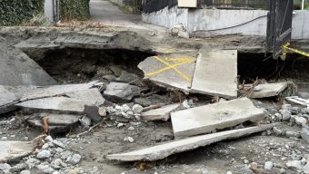 Washed-out bridge strands Lytle Creek residents in San Bernardino County mountains