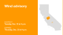 Wind advisory affecting Yosemite from Tuesday to Thursday