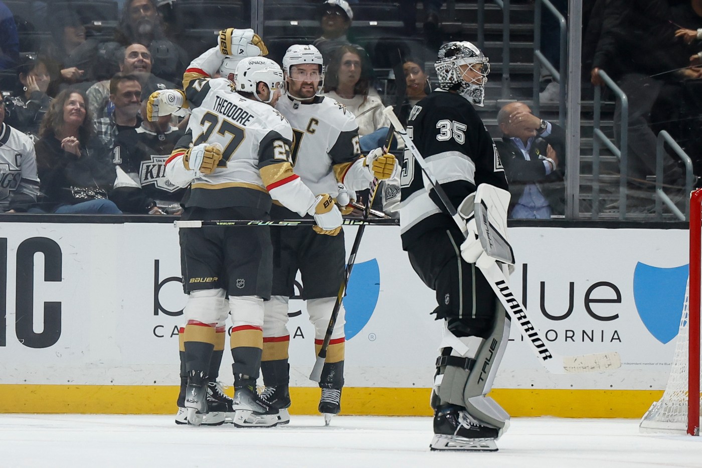 Kings tie it late before losing to Golden Knights in OT