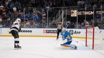 Trevor Moore returns, delivers in shootout as Kings top Blues