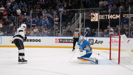 Trevor Moore returns, delivers in shootout as Kings top Blues