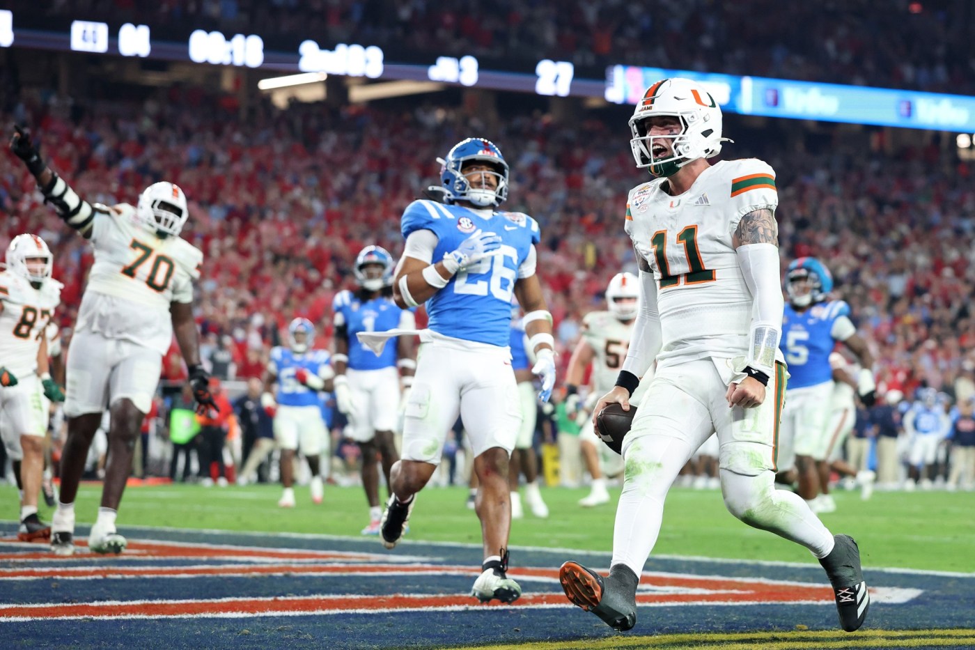 Carson Beck, Miami rally past Ole Miss to reach national title game