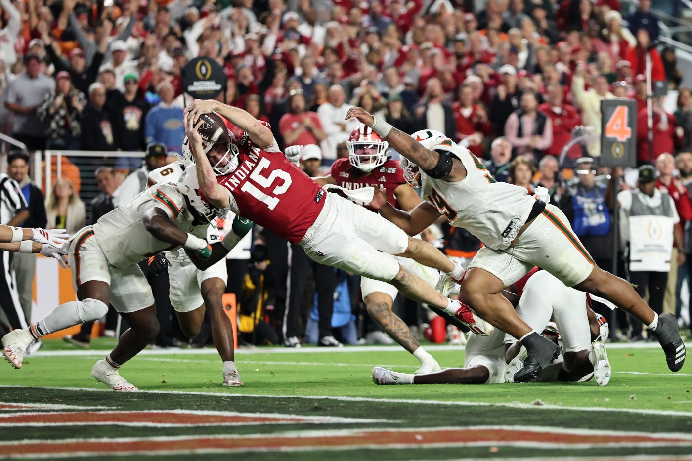 Fernando Mendoza’s clutch play against Miami leads Indiana to 1st national title
