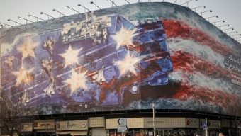 Iran unveils mural warning of retaliation if US conducts a military strike