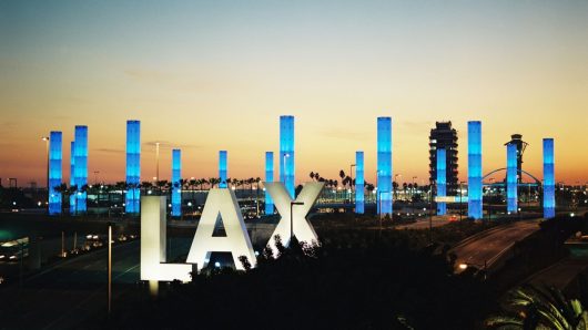 LAX is losing its ring of 15 glowing pylons that mark its entrance