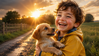Tiny Boy’s Kindness Saves Lost Puppy, Touching Story Wins Hearts Online